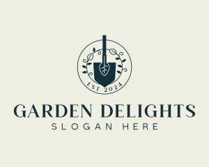 Garden Landscaping Shovel logo design