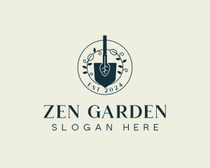 Garden Landscaping Shovel logo design