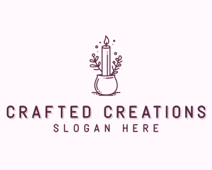 Candle Holder Decoration logo design