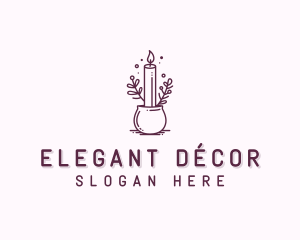 Candle Holder Decoration logo design