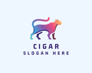 Gradient Wild Jaguar logo design