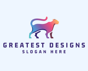 Gradient Wild Jaguar logo design