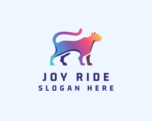 Gradient Wild Jaguar logo design