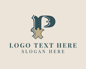 Fashion Designer Traditional Letter P logo