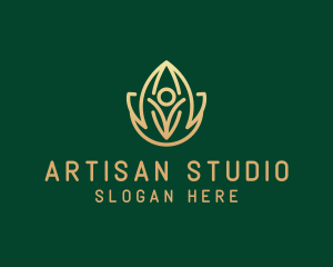 Gold Yoga Studio  logo design