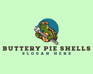 Plumbing Turtle Wrench logo design