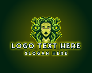 Mythical Medusa Snake logo