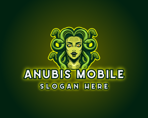 Mythical Medusa Snake logo design