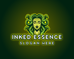 Mythical Medusa Snake logo design