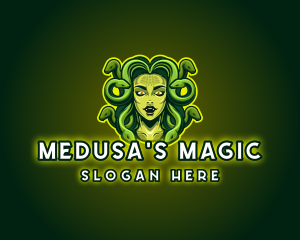 Mythical Medusa Snake logo