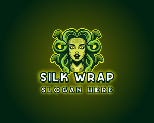 Mythical Medusa Snake logo design