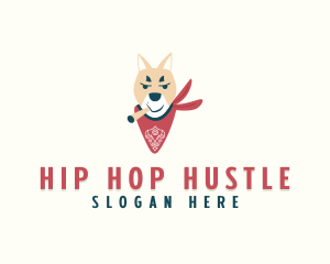 Cigar Hip Hop Dog logo design