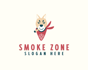 Cigar Hip Hop Dog logo design