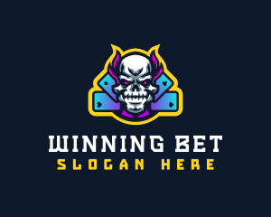 Poker Skull Casino logo design