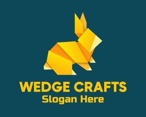 Yellow Rabbit Origami logo design