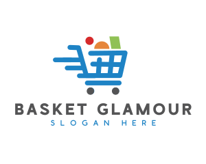 Shopping Cart Grocery logo design