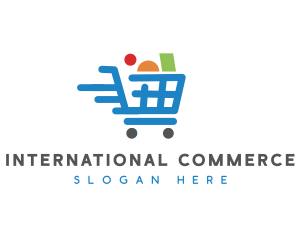 Shopping Cart Grocery logo design