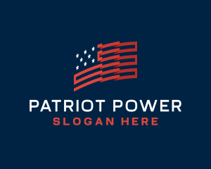 Patriot American Flag logo