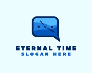 Chat Box Time logo design