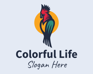 Colorful Parrot Cockatoo logo design