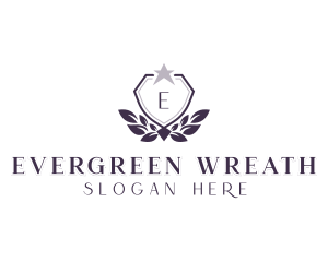 Wreath Royal Shield logo design