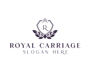 Wreath Royal Shield logo design