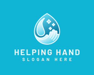 Waterdrop Hand Sanitizer logo design