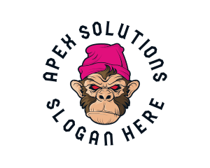 Urban Beanie Monkey logo design