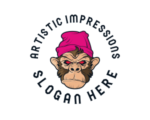 Urban Beanie Monkey logo design