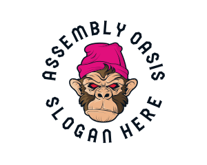 Urban Beanie Monkey logo design