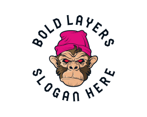 Urban Beanie Monkey logo design