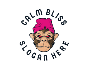 Urban Beanie Monkey logo design