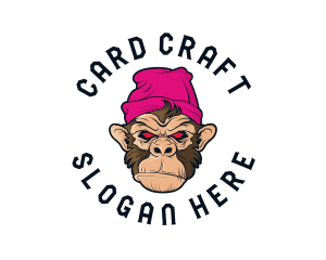 Urban Beanie Monkey logo design