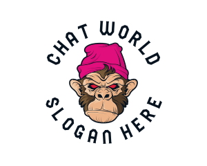 Urban Beanie Monkey logo design