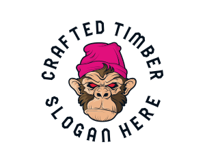 Urban Beanie Monkey logo design