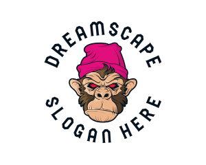 Urban Beanie Monkey logo design