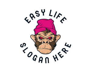 Urban Beanie Monkey logo design