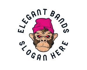 Urban Beanie Monkey logo design