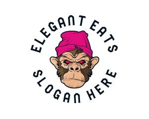 Urban Beanie Monkey logo design