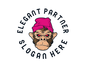 Urban Beanie Monkey logo design