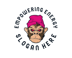 Urban Beanie Monkey logo design