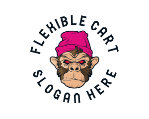 Urban Beanie Monkey logo design