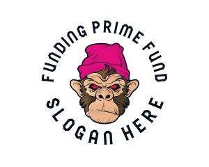 Urban Beanie Monkey logo design