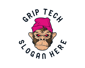 Urban Beanie Monkey logo design