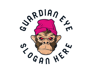 Urban Beanie Monkey logo design