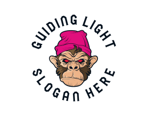 Urban Beanie Monkey logo design