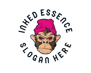 Urban Beanie Monkey logo design