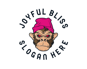 Urban Beanie Monkey logo design