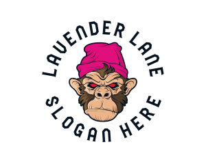 Urban Beanie Monkey logo design