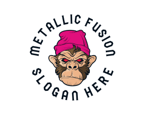 Urban Beanie Monkey logo design